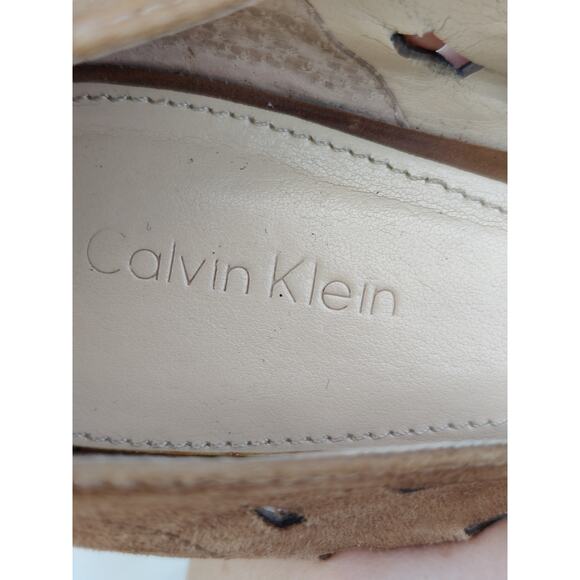 Tan Suede pointed toe Calvin Klein Flats sz 8.5 - Picture 8 of 8